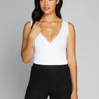 C'est Moi Bamboo Sleeveless Wrap Body Suit