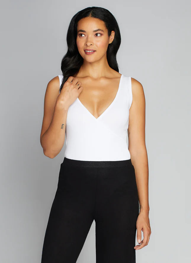 C'est Moi Bamboo Sleeveless Wrap Body Suit