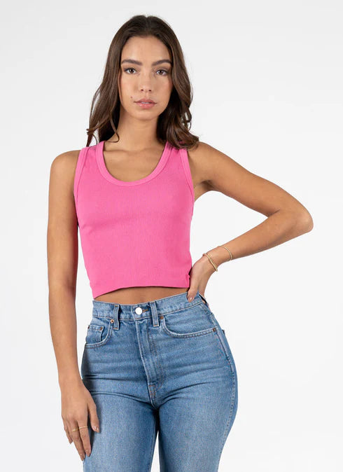 C'est Moi Bamboo Rib Scoop Neck