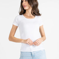 C'est Moi Bamboo Short Sleeve Scoop Neck