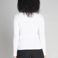 C'est Moi Seamless Rib V Neck Top