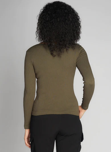 C'est Moi Seamless Ribbed Long Sleeve