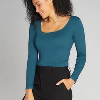 C'est Moi Seamless Ribbed Long Sleeve