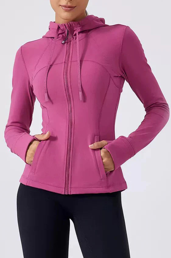 Lila Hooded Yoga Jacket