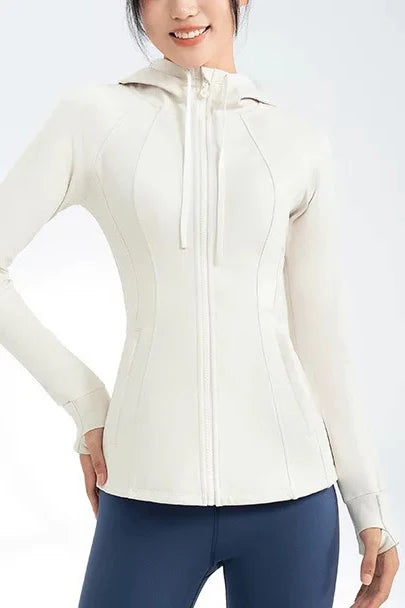 Lila Hooded Yoga Jacket