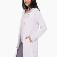 Open Front Long Cardigan with Pockets