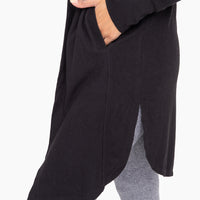 Open Front Long Cardigan with Pockets