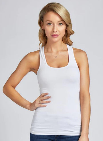 C'est Moi Bamboo Ribbed Racer Back Tank