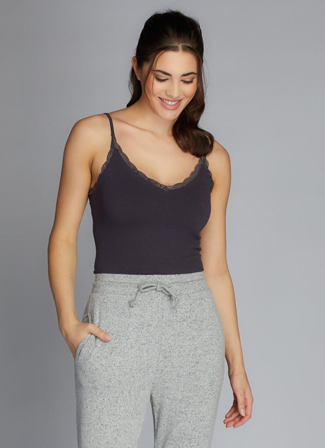 C'est Bamboo Tank Lace Trim