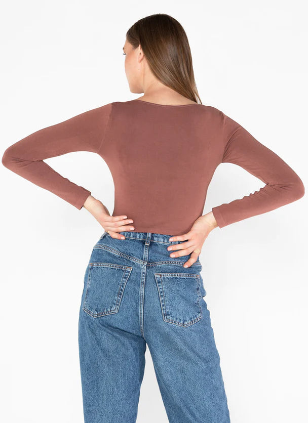 C'est Moi Bamboo Crop Long Sleeve