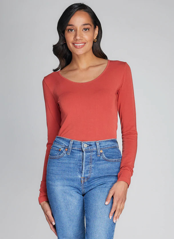 C'est Moi Bamboo Long Sleeve Scoop Neck