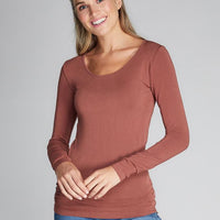 C'est Moi Bamboo Long Sleeve Scoop Neck