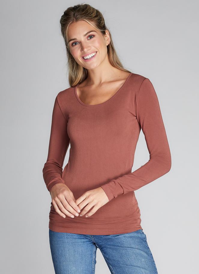 C'est Moi Bamboo Long Sleeve Scoop Neck