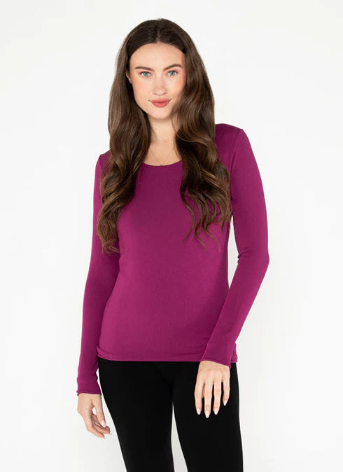 C'est Moi Bamboo Long Sleeve Scoop Neck