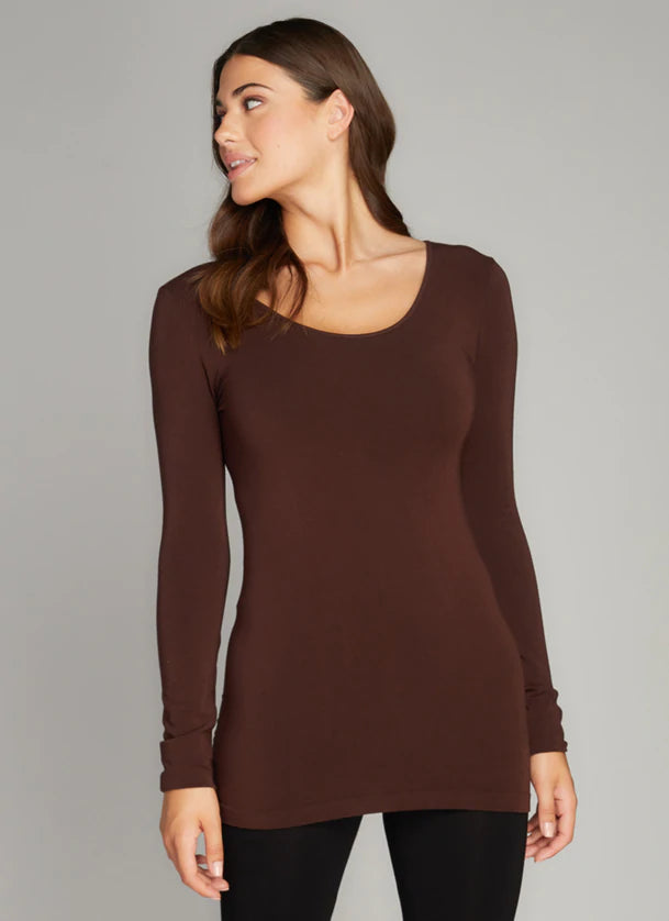 C'est Moi Bamboo Long Sleeve Scoop Neck