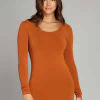 C'est Moi Bamboo Long Sleeve Scoop Neck