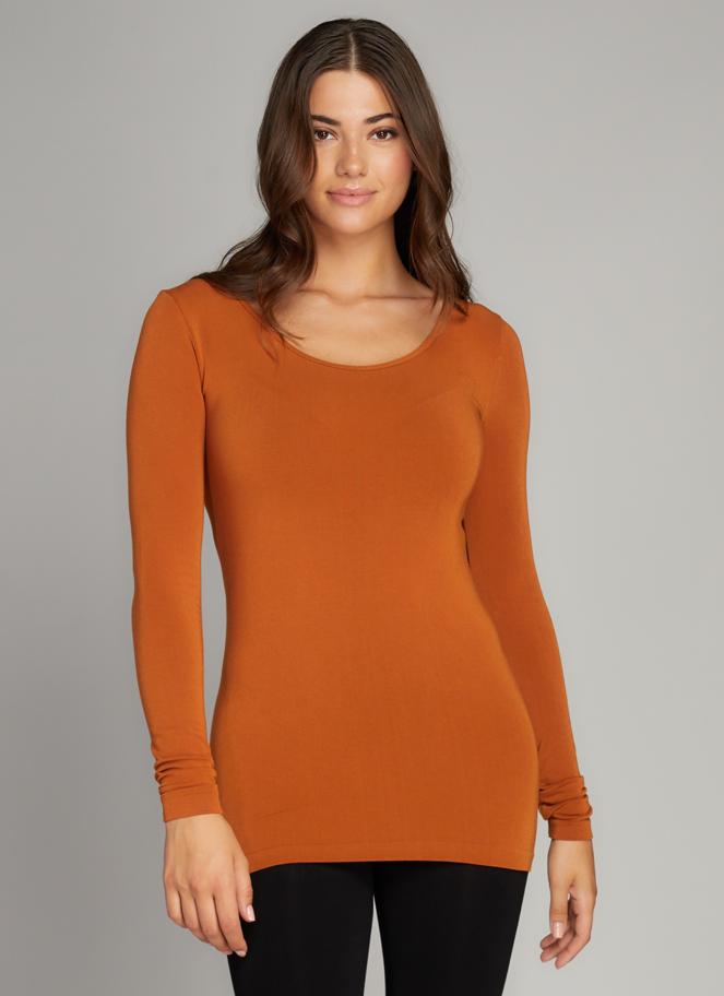 C'est Moi Bamboo Long Sleeve Scoop Neck