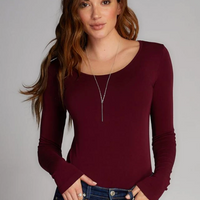 C'est Moi Bamboo Long Sleeve Scoop Neck