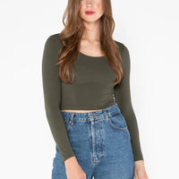 C'est Moi Bamboo Crop Long Sleeve